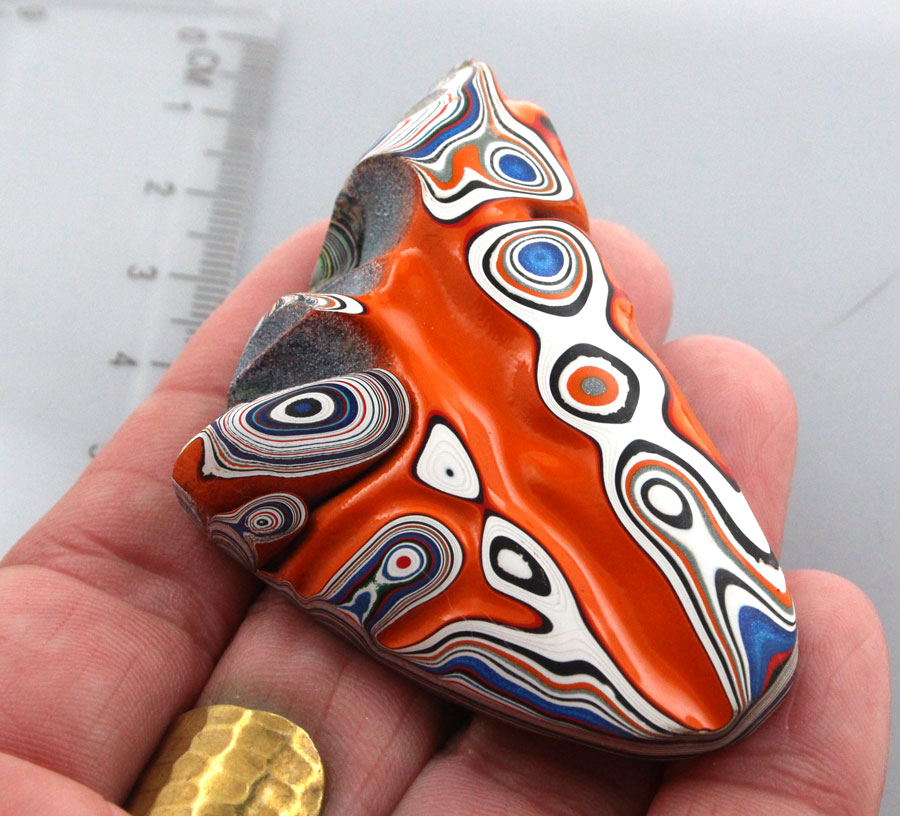 Huge Sculpted hand cut Kenworth Fordite