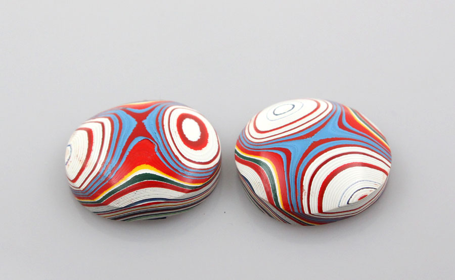 Stunning kenworth Fordite Pair of cabochons