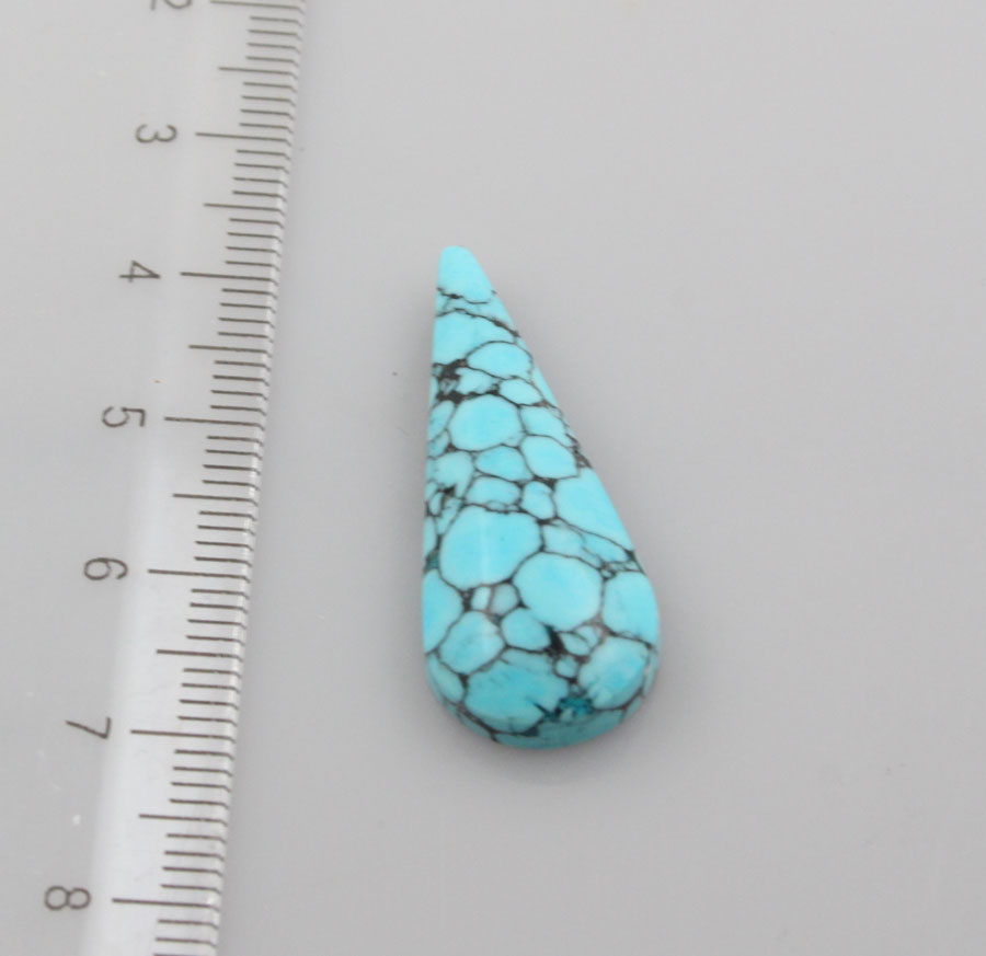 Spiderweb Turquoise hand cut Cabochon