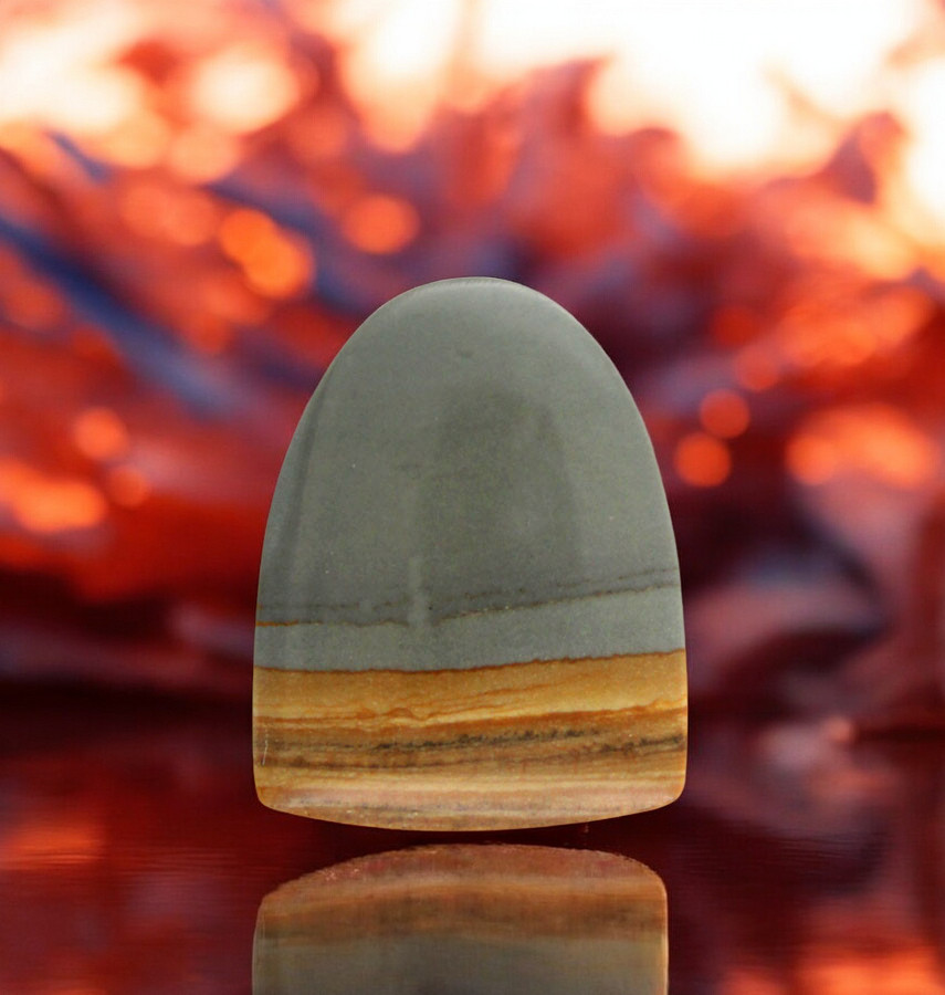 Hand cut Spring Mountain Jasper Cabochon 