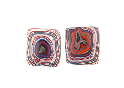 Fordite kenworth Pair of cabochons