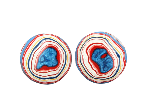 Stunning kenworth Fordite Pair of cabochons