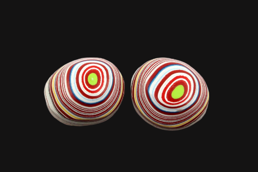 Fordite kenworth Pair of cabochons