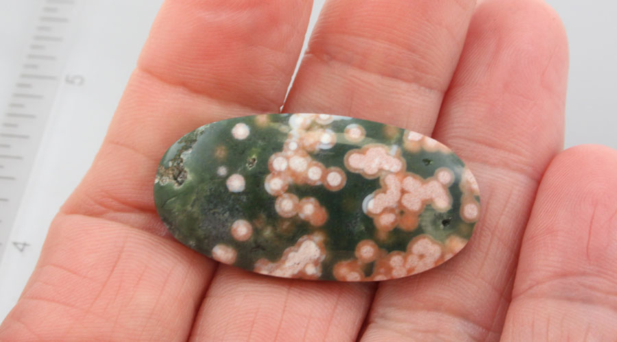 Hand cut Rare Red and green Ocean Jasper 
