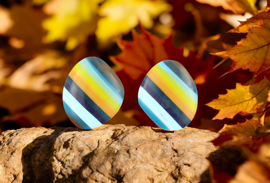 Surfite matched pair of cabochons