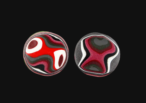rare colourway Jeep Fordite Pair of cabochons