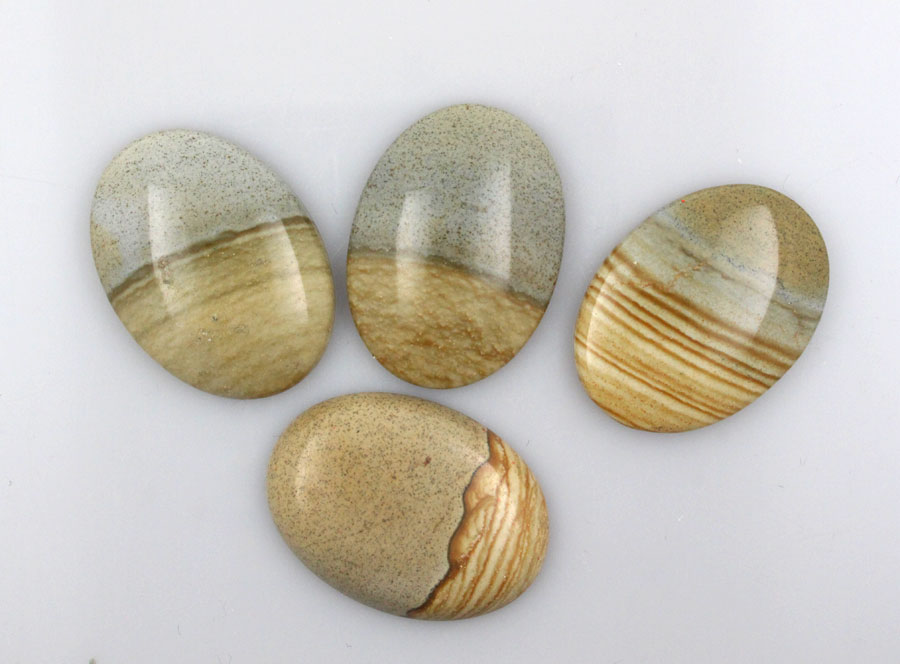 Sale bundle set of 4 Picture jasper cabochon's 