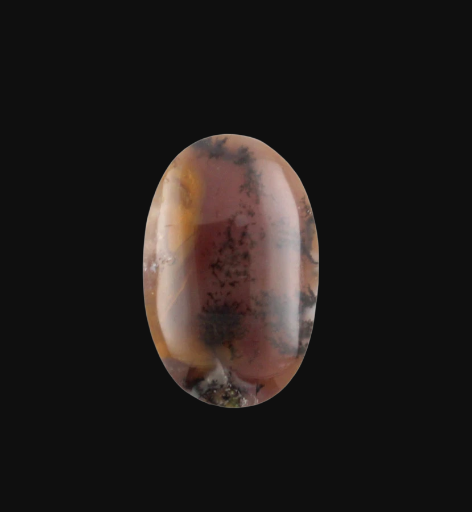Amethyst Sage Plume Agate  hand cut cabochon