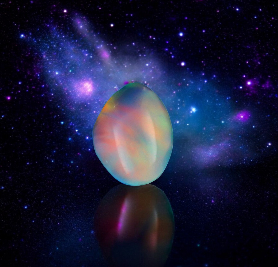 Aurora Opal cabochon