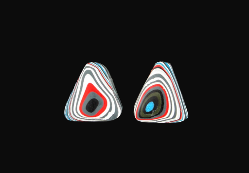 Fordite Pair of cabochons