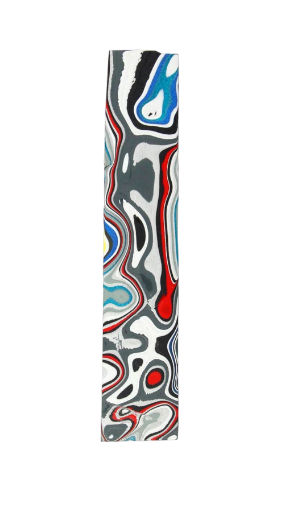 Big flat dome Metallic Blue Jeep Fordite 