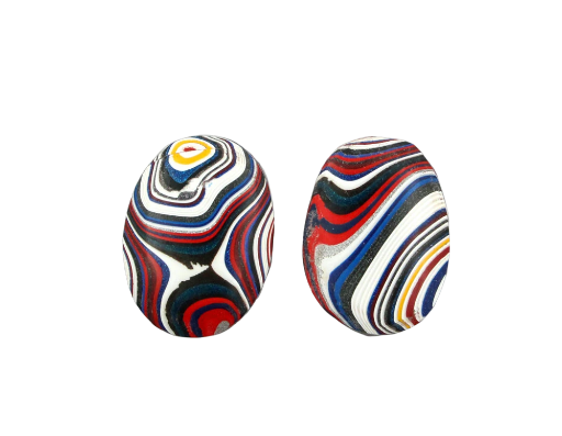 Fordite kenworth Pair of cabochons