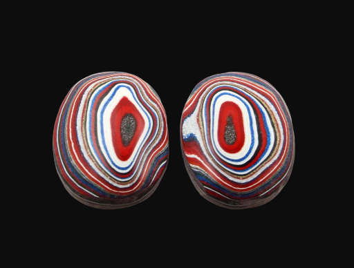 Fordite kenworth Pair of cabochons