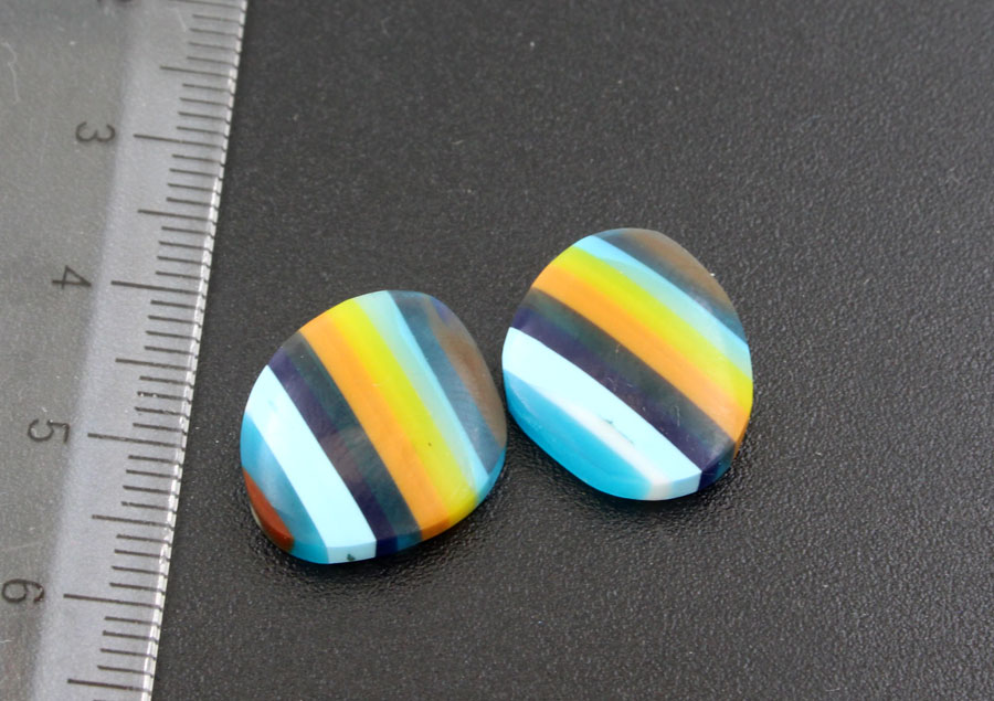 Surfite matched pair of cabochons