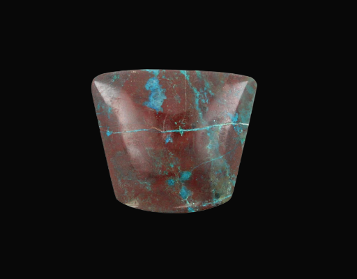 Hand Cut Parrots Wing Chrysocolla Cabochon