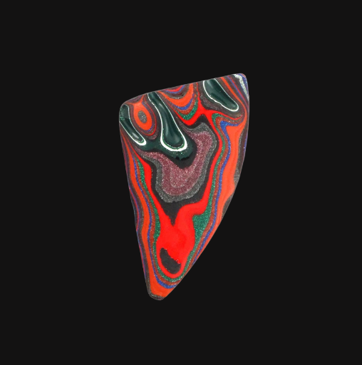 Hand cut Kenworth Fordite Cabochon