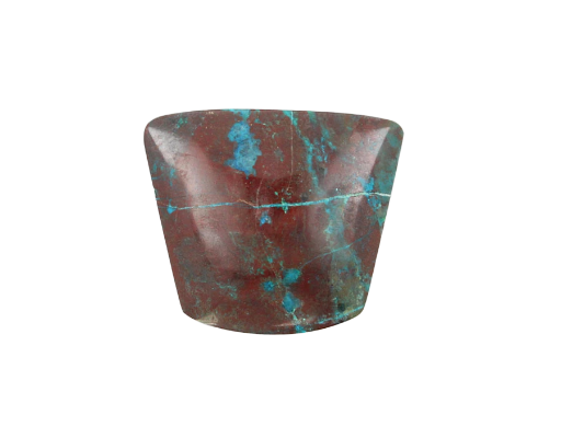 Hand Cut Parrots Wing Chrysocolla Cabochon