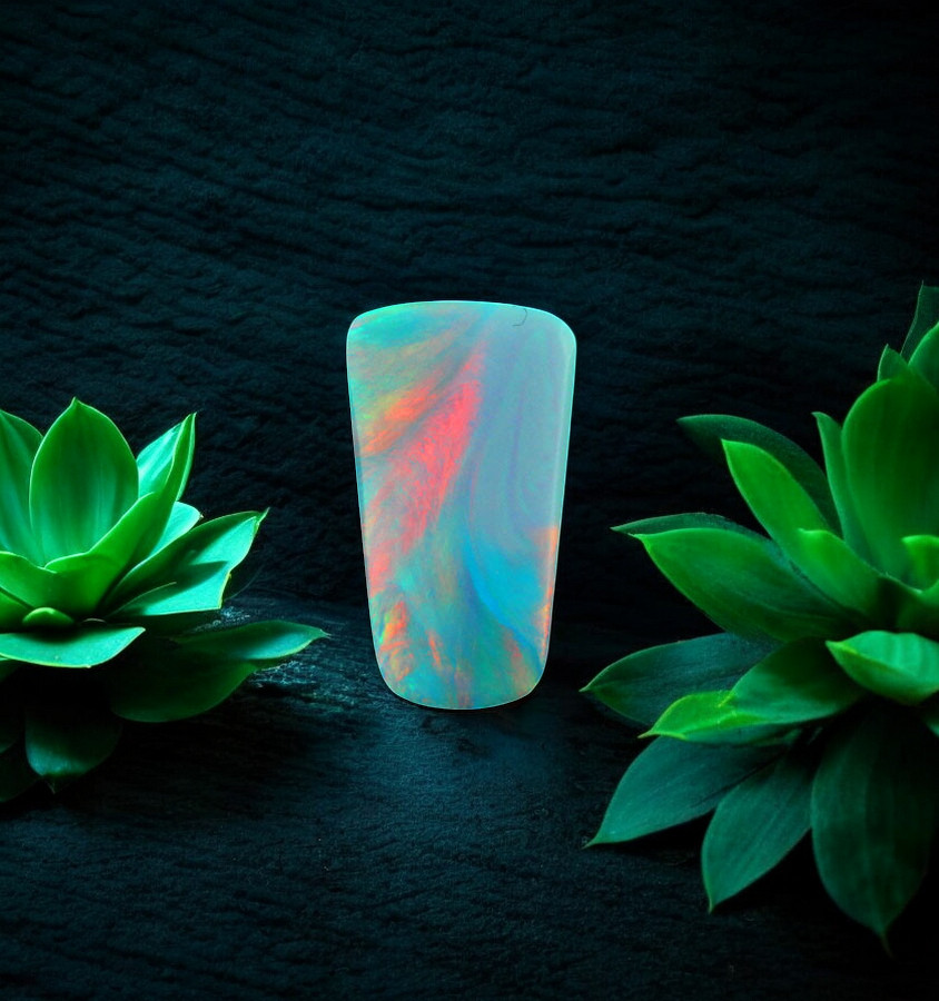 Aurora Opal cabochon