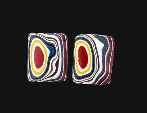 Fordite kenworth Pair of cabochons