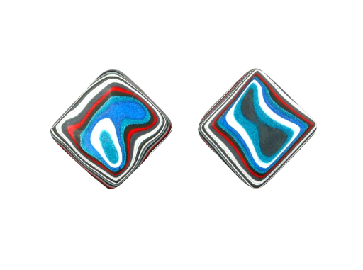 Fordite Jeep Pair of cabochons