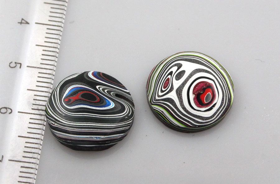 Fordite kenworth Pair of cabochons