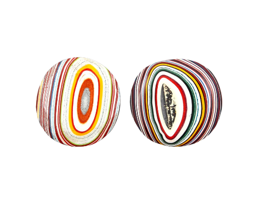   kenworth Fordite Pair of cabochons