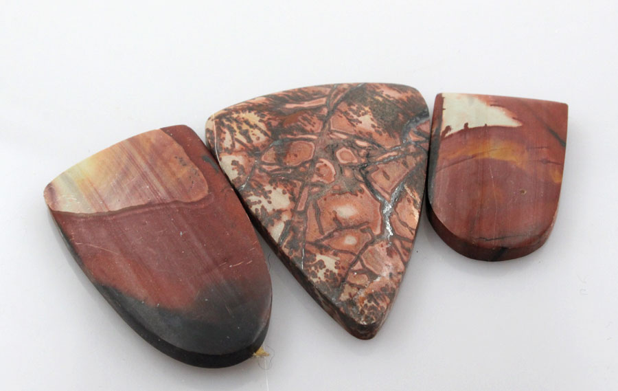 Sale bundle set of 3 Indian Paint Stone cabochon's