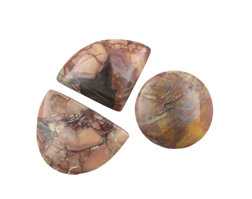 Sale bundle set of three hand cut Butterfly jasper cabochon's 
