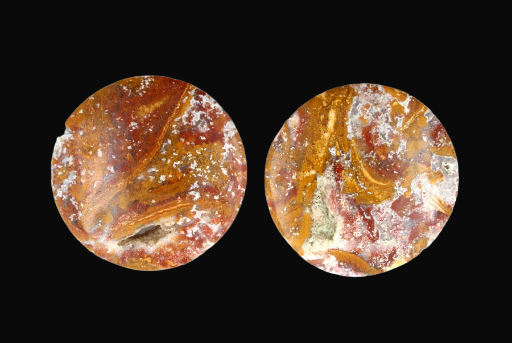 Sale bundle set of 2 large rooster tail Agates  cabochon's 