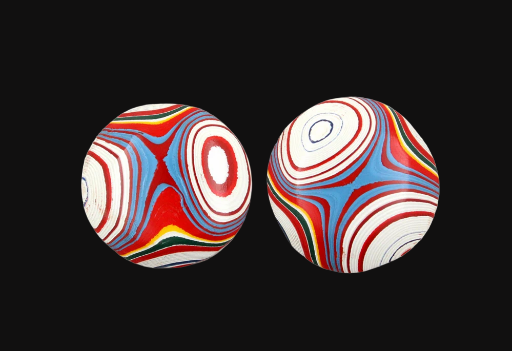 Stunning kenworth Fordite Pair of cabochons