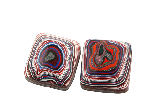 Fordite kenworth Pair of cabochons