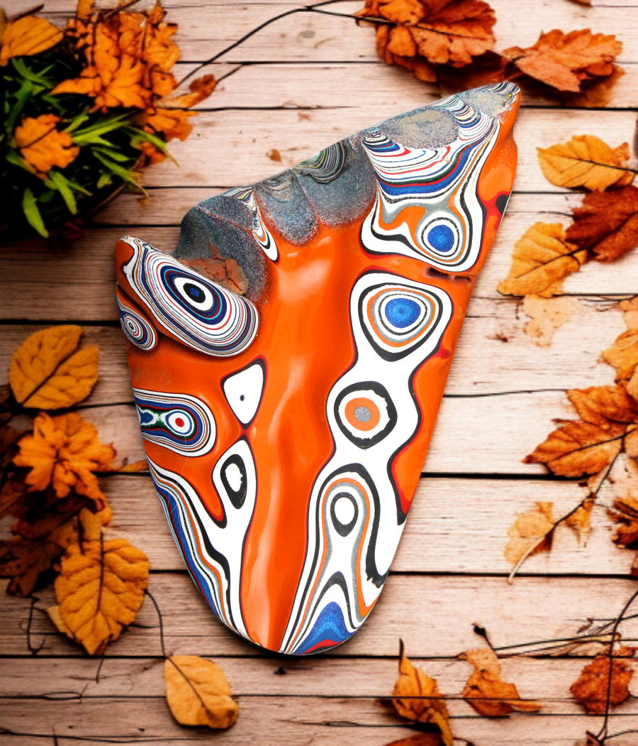 Huge Sculpted hand cut Kenworth Fordite