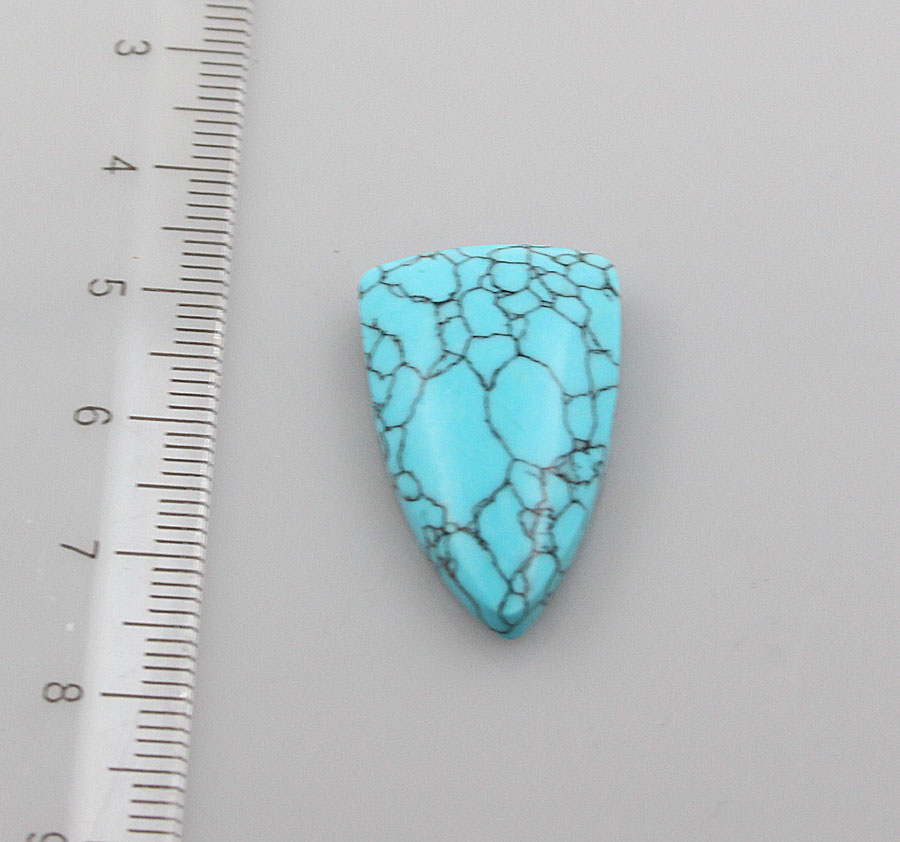 Spiderweb Turquoise hand cut Cabochon