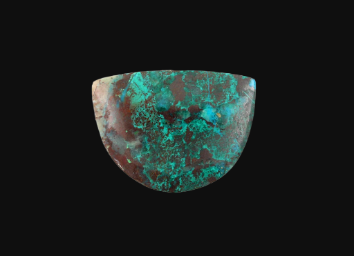 Hand Cut Parrots Wing Chrysocolla Cabochon