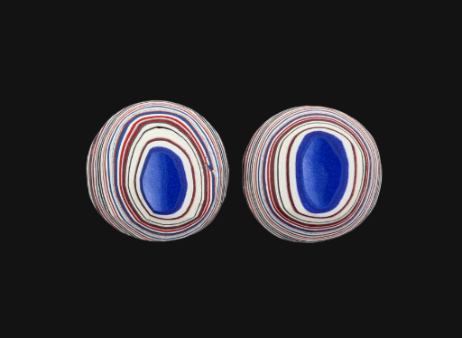 Fordite kenworth Pair of cabochons