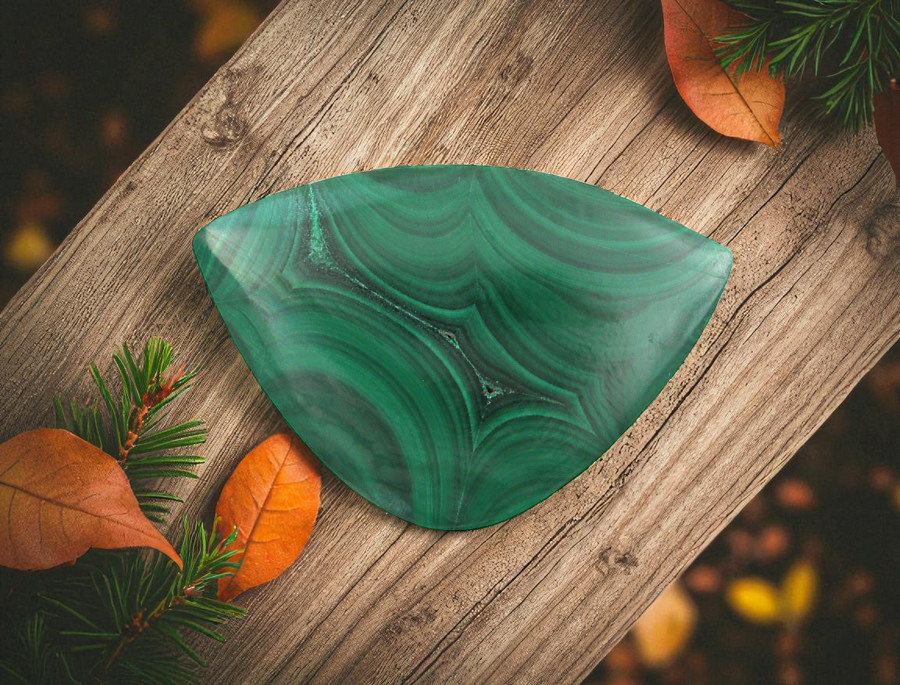 Hand Cut Stunning Grade Malachite