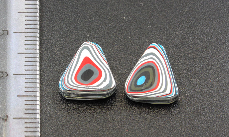 Fordite Pair of cabochons