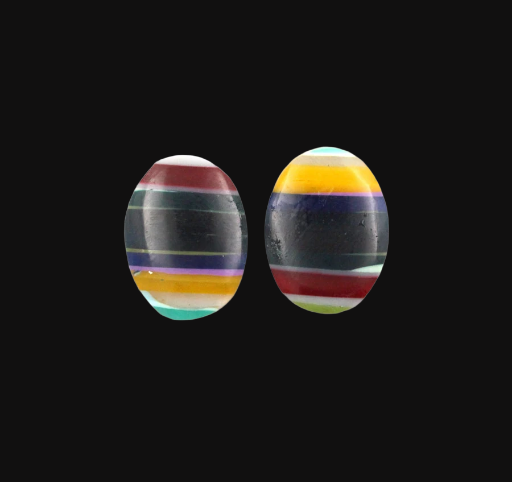 Surfite matched pair of cabochons