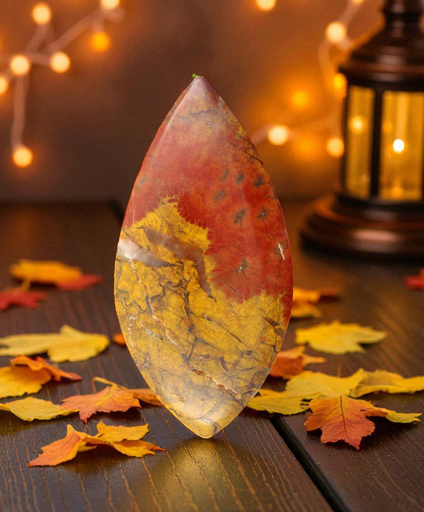 Large Morgan Hill Poppy Jasper cabochon