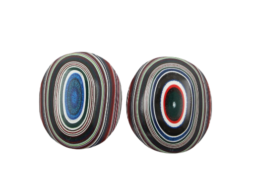 Bold Dagenham UK Fordite Pair of cabochons