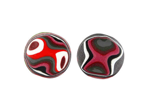 rare colourway Jeep Fordite Pair of cabochons