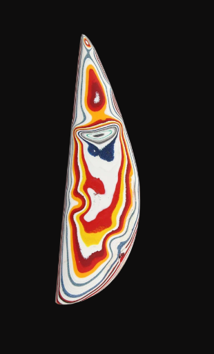 Huge Bright Hand Cut Jeep Fordite 