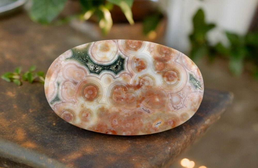 Hand cut Rare Ocean Jasper 