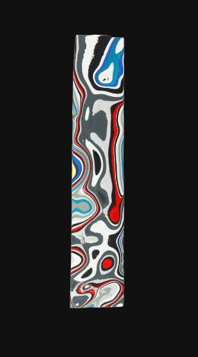 Big flat dome Metallic Blue Jeep Fordite 