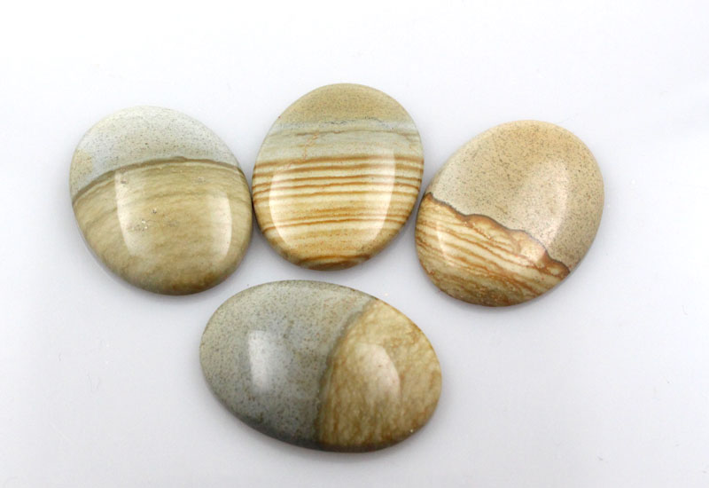 Sale bundle set of 4 Picture jasper cabochon's 