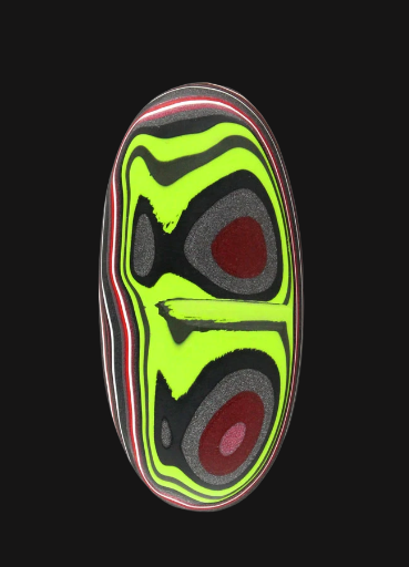 Huge Hand Cut Metallic Lime Green Jeep Fordite