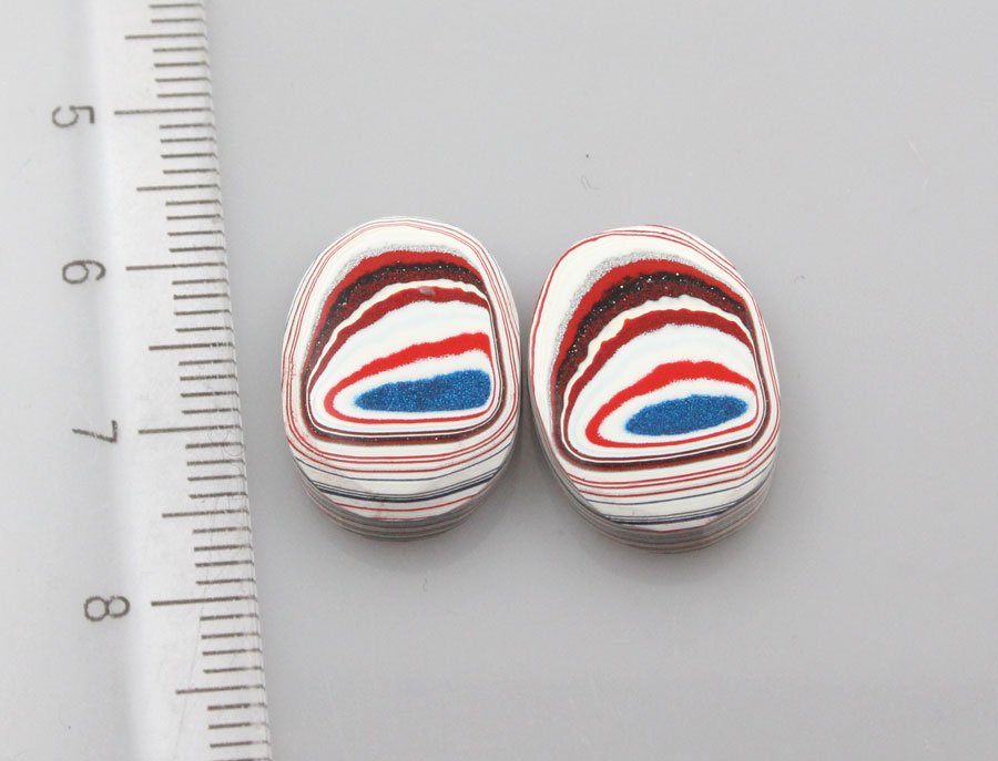 Fordite kenworth Pair of cabochons