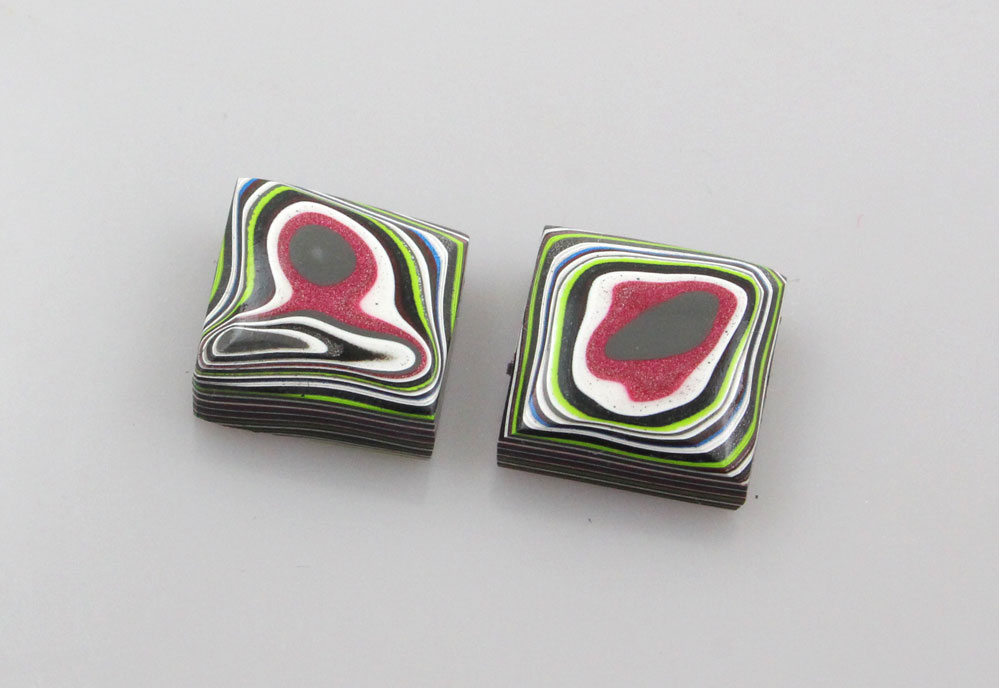  Fordite Jeep Pair of cabochons