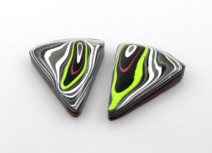  Fordite Jeep Pair of cabochons