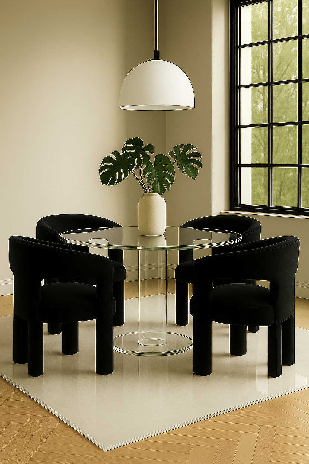 Lesley Chair Charcoal black
